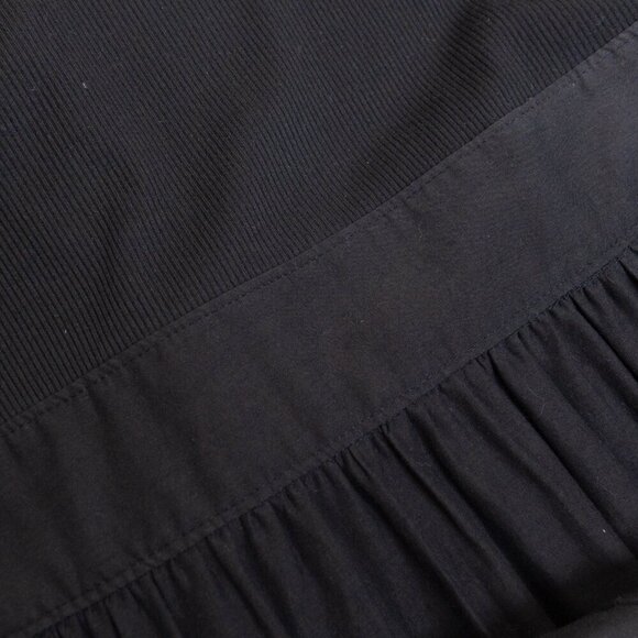 Paige Samosa Dress Midi Tiered Soft Ribbed Knit Black - Picture 10 of 16